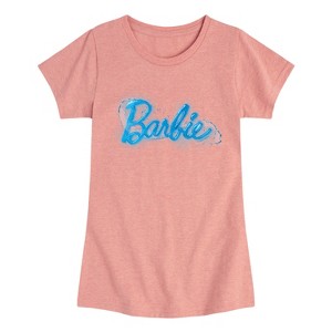 Girls' - Barbie - Barbie Logo Water Fitted Short Sleeve Graphic T-Shirt - 1 of 3