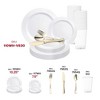 Smarty Had A Party Solid White Economy Plastic Wedding Set - 30 Sets - 4 of 4