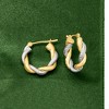 Ross-Simons 14kt 2-Tone Gold Twisted Hoop Earrings - 4 of 4