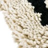 Storied Home Woven Wool Shag Lumbar Pillow with "Love" Design, Black and Cream - 4 of 4
