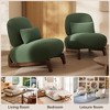 Mid Century Modern Armless Accent Chair with Lamb Wool Fabric, Upholstered Living Room Chairs with Waist Cushion - Morden Fort - 2 of 4
