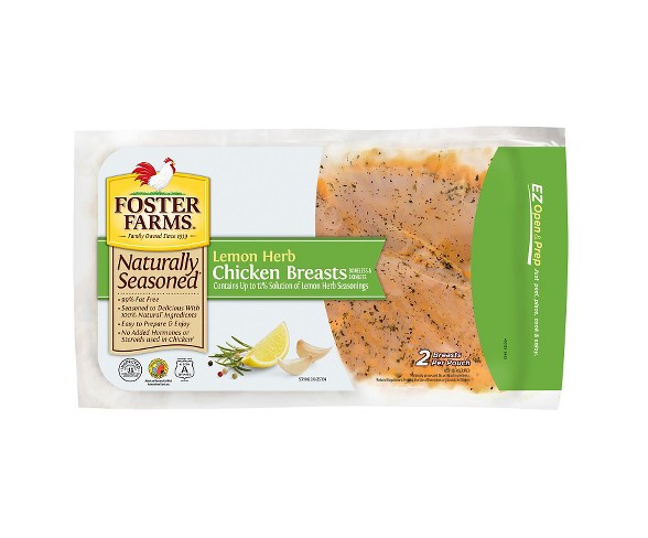 Foster Farms Naturally Seasoned Lemon Herb Marinated Chicken Breast - 0.78-1.6lbs - price per lb