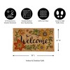 Evergreen Colorful Floral Welcome Coir Mat - 2 of 3