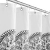 Aoibox White Embroidered Shower Curtain, Boho Farmhouse Floral Decorative Waterproof Rustic Style Water Resistant Bathroom Fabric for Spa Hotel - 2 of 4