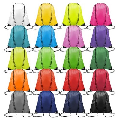 Generic 120pcs 20color Drawstring Bags Bulk, Drawstring Backpack Bulk