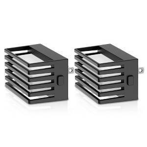 DORESshop 1-Watt Plug-in Fence Integrated LED Night Light with Light Sensor, White 5000K, Up & Down Glow, 2-Pack - 1 of 4