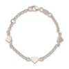 Black Bow Jewelry Child's Sterling Silver Heart Station Cable Chain Bracelet, 5.5 Inch - 3 of 4