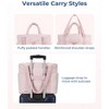 Puffer Tote Bag for Women, Quilted Travel Top Handle, Lightweight Shoulder Handbags - 4 of 4