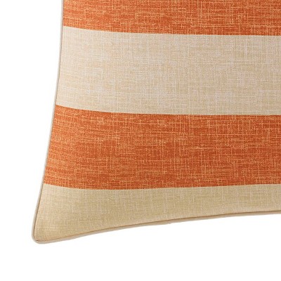 Euro Palmiers Orange and Ivory Cotton Sham