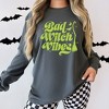 Simply Sage Market Women's Bad Witch Vibes Puff Print Long Sleeve Garment Dyed Tee - 2 of 4