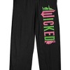 Wicked Part 1 Character Silhouettes Adult Black Women’s Black Sleep Pajama Pants - 2 of 4