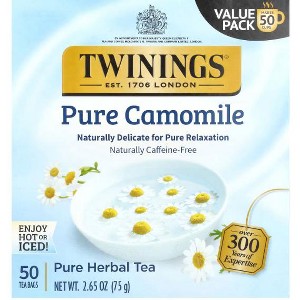 Twinings, Pure Herbal Tea, Pure Camomile, Caffeine Free, 50 Tea Bags, 2.65 oz (75 g) - 1 of 3