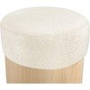 Meridian Furniture,Nimes Velour Fur Fabric Ottoman/Stool - 4 of 4