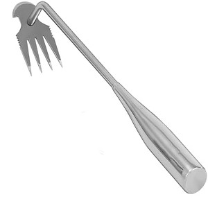 Itopfox Stainless Steel Manual Weeding Tool, 4-Tooth Garden Weed Puller for Plants, Yards, Farms, Easily Remove Dandelions, Burdock & Invasive Weeds - 1 of 4