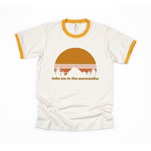 Simply Sage Market Women's Take Me To The Mountains Short Sleeve Ringer Tee - 1 of 2