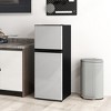 HOMCOM Small Fridge with Freezer, 4 Cu Ft Refrigerator with Reversible Doors and Adjustable Thermostat, Small Freezer, Silver - 2 of 4