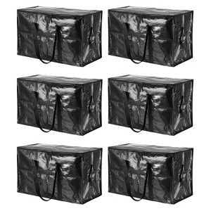 Unique Bargains Extra Large Moving Bags with Reinforced Handle Underbed Storage Tote 6 Pcs - 1 of 4