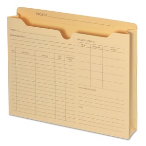 Globe Weis Globe-Weis Preprinted Manila Project Jackets 2-Inch Expansion Double Top B3143P - 1 of 2