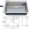 Whizmax Kitchen Sink,Drop In Kitchen Sink, 16 Gauge Stainless Steel Sink Drop-In Topmount Single Bowl Kitchen Sink with Ledge and Accessories - 2 of 4
