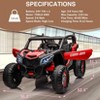 2-Seater 24v Kids Ride on UTV Car, 4WD 300w Motors Powerful Electric Vehicle w/Remote Control, 4 Shock Absorbers - 4 of 4