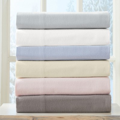Queen Dark Grey Cotton Flannel Deep Pocket Sheet Set