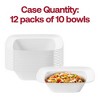 Smarty Had A Party 12 oz. Solid White Rounded Square Plastic Soup Bowls - 120 pcs - 4 of 4