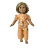 Doll Clothes Superstore Beary Cute Tangerine Pajamas Fit Our Generation American Girl My Life Dolls - 3 of 4