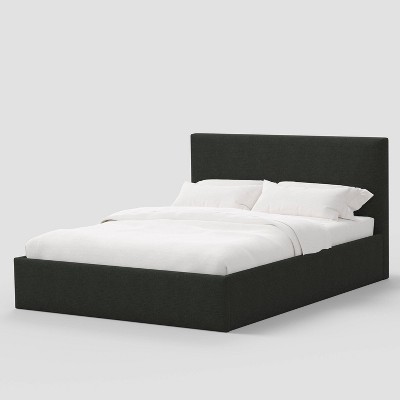 Full Square Low Platform Bed in Linen Black - Threshold™