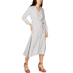 I.N.C International Concepts Womens Striped Shirt Dress, White, 6 - 1 of 1
