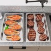 6 Pack Full Size Stainless Steel Hotel Pans, 2.5 Inch Deep Steam Table Food Storage Containers Tray Set 20.9"l x 12.8"w - 4 of 4