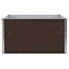 vidaXL Raised Garden Bed 39.4"x39.4"x17.7" Galvanized Steel Brown - 3 of 4