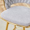 Infurnic Patio Counter and Bar Stools Soft 2 Sets, Suitable for Restaurant and Bar Use, Casual Seating in Living Room, Gray, 20.4"*15"*34.6" - 4 of 4