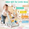 Infans Wooden Baby Walker Push and Pull Learning Activity Center with Wheels Push Toy - 4 of 4