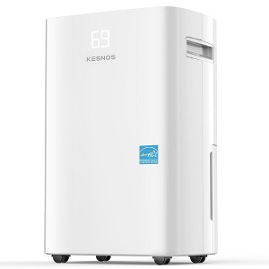 Kesnos Energy Star 50-100 Pint Dehumidifier for Large Spaces with Smart Humidity Control and Versatile Drainage - 1 of 4