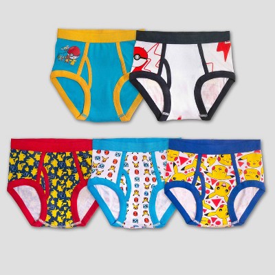 thumbnail image 2 of Pokemon Boys Briefs Underwear – 5 Pack, Sizes 4, 6, 8, 100% Cotton, Assorted Colors 2 of 5