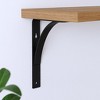 HomeRoots 8" Set Of Two Black Curved Metal Wall Mounted Shelf Brackets - 2 of 4