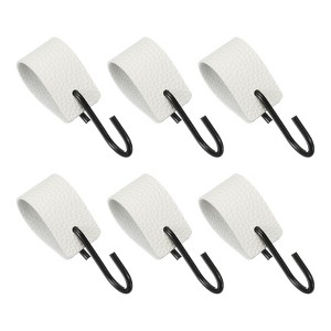 Unique Bargains PU Leather Camping Kitchen Bathroom Multi-Purpose Utility S Hooks - 1 of 4