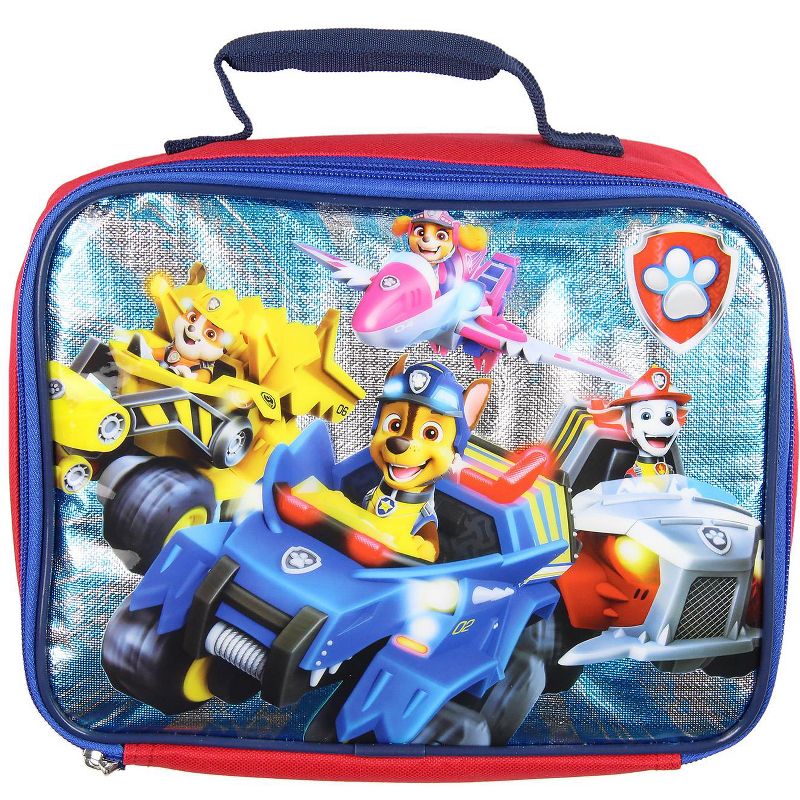 Paw Patrol Lunch Box Characters And Vehicles Lunch Bag Tote Blue, 3 of 7