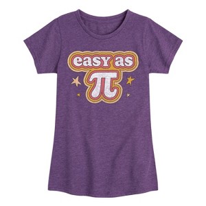 Girls' - Instant Message - Easy As Pi Fitted Short Sleeve Graphic T-Shirt - 1 of 4