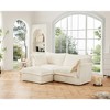 Oversized 83.4" Corduroy Slipcovered L-Shaped Modular Sectional Sofa with French Edges and Removable Covers - 3 of 4