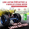 24V 2-Seater Kids ATV Quad, 4WD Ride On Car w/4×100W Motors, Dual 7Ah Batteries, Accelerator Handle, Lights & Music - 2 of 4