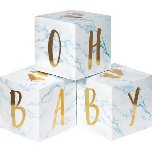 Party Prop/Decor - Oh Baby Wooden Guest Book Blocks, Baby Shower