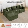 107"/ 137" Modular Sectional Cloud Couch,Deep Seat Boneless Couch,Convertible Comfy Floor Sofas with Ottomans and Memory Foam - 2 of 4