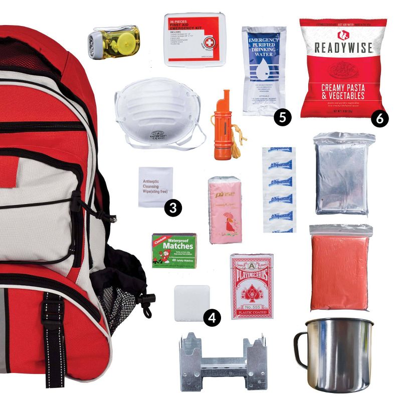 Wise Food 5 Day Survival Back Pack - Red - 11lbs, 1 of 13