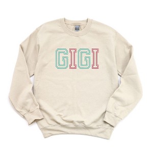Simply Sage Market Women's Graphic Sweatshirt Embroidered Gigi Outline - 1 of 2
