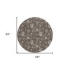 Chocolate Beige And Taupe Floral Washable Indoor Outdoor Area Rug - 3 of 4