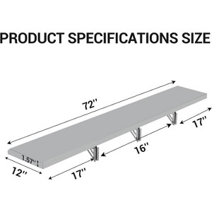 Metal Food Serving Shelf, Drop Down Space-Saving Wall Concession Truck for Garage, Restaurant - 1 of 4