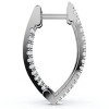 Pompeii3 .90Ct Diamond Hoops Inside Outside Gold Lab Created 1" Tall - 2 of 4
