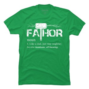 Men's Design By Humans Viking Mightier Hero Fa-Thor Dad By EijhaBuddha T-Shirt - 1 of 2