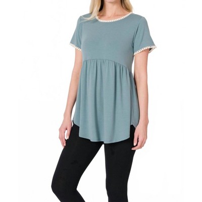 Women's Babydoll Top - ZENANA XL